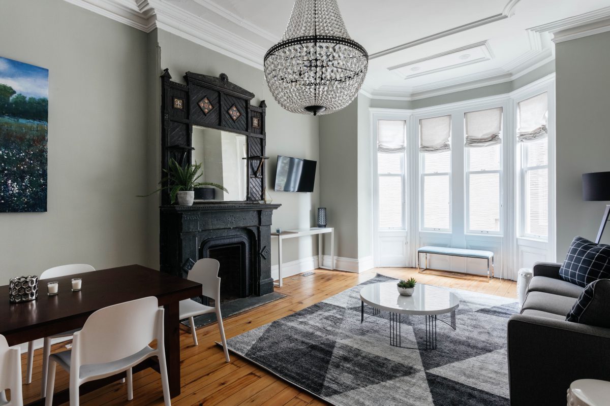 Victorian house with contemporary living room