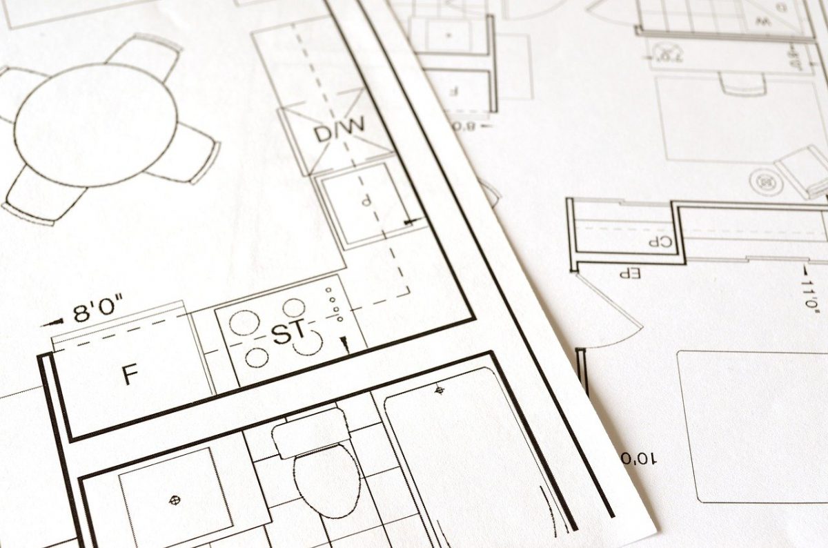a floor plan for use during interior design consultation